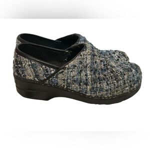 Sanita Tilly Tweed Woven Professional Clogs Grey Women's EU 37 US 6